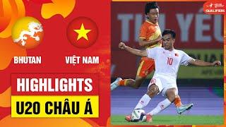 Highlights: U20 Bhutan - U20 Việt Nam | Hiệp 2 "nổ" tưng bừng, siêu phẩm chốt hạ mãn nhãn