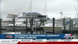 Voluntary evacuations underway at some Coast harbors