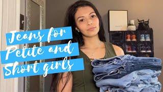 Affordable Jeans for PETITE/SHORT Girls | My jean collection + Try on (size 0, 00)