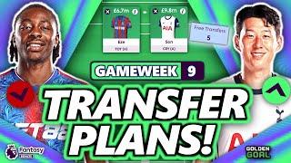 EZE OUT! MY FPL GAMEWEEK 9 TRANSFER PLANS! | Fantasy Premier League 24/25