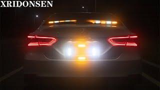 XRIDONSEN License plate strobe lights Amber White Emergency Lights For Vehicles