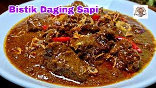 Bistik Daging Sapi. Resep Emak. Kuah Kental, Berkecap, Berempah.