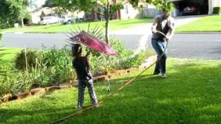 Fun with an umbrella