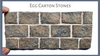 DIY Egg Carton Stone Floor / Wall for Dollhouse or Diorama 