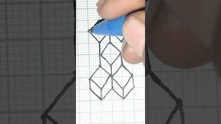 Draw 3D optical illusion #ytshorts