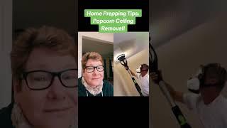 Easy Way To Have A Popcorn Ceiling Smoothed Out!! #popcornceilingremoval #homesellingprocess