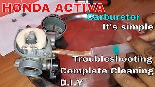 How to clean scooter carburetor(HONDA ACTIVA)