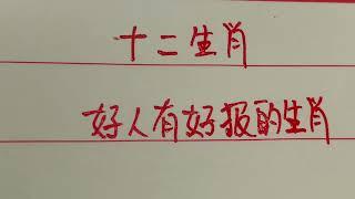 十二生肖/好人有好报的生肖#情感 #知识分享 #中國書法 #中國傳統文化 #傳統文化 #爱情 #练字 #書寫 #手写 #硬筆書法