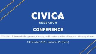 Research management within European University alliances - CIVICA Research Conference | 13 Oct. 2023