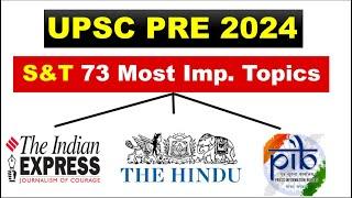 Most important Science & Technology topics for UPSC Prelims 2024 - Part 1 #iasprelims2024