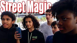 Funny Stand Up Monte Street Magic Reactions! | JS Magic