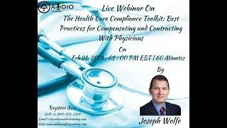 Webinar On The Health Care Compliance Toolkit