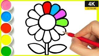 How to draw easy flower drawing || Step by step flower drawing || flower drawing kaise banate hain.