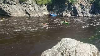 Swimming in rapids in Carlton, MN