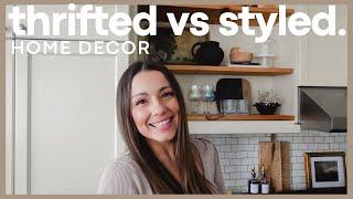 THRIFTED VS STYLED DECORATE WITH ME | Thrift haul and styling home decor on a budget.