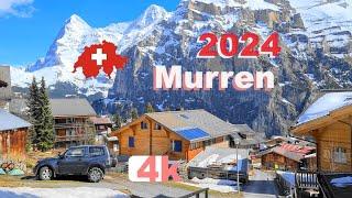  4K Walking Tour: Invierno 2024 en Suiza - Murren - PART 3 - , Wengen, Lauterbrunnen y Más 