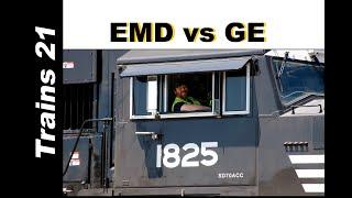 [GL][T-255] EMD vs GE: SD70ACC vs AC44C6M - The Battle of the Rebuilds | Trains 21