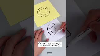 Can you draw separated shapes in 1 stroke? #puzzle #trick #thinking #logic #math