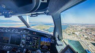 Boeing 737 Max | Cagliari landing | Cockpit view