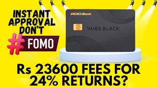 Is Times Black ICICI Metal Card worth it with 24% Returns? #icici #ccgeeks