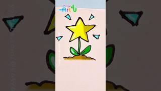 How to draw a STAR FLOWER easy #shorts #viralvideo #drawing #easyart #easytutorial