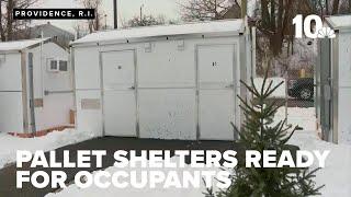 Long-delayed and over budget, Pallet shelter village for homeless opens