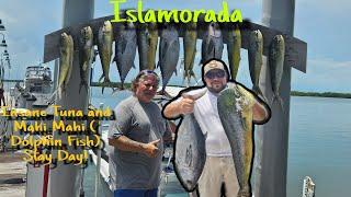 We Had a INSANE Tuna and Mahi Mahi ( Dolphin Fish ) SLAY Day in Islamorada Florida!