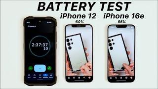 iPhone 12 vs iPhone 16e BATTERY TEST!