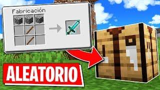 ¡TODOS los CRAFTEOS son ALEATORIOS!  CONSIGUE TODO en MINECRAFT