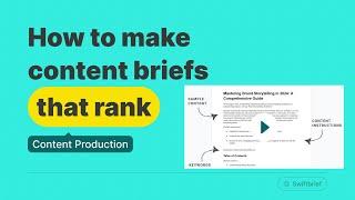 How to create winning SEO content briefs