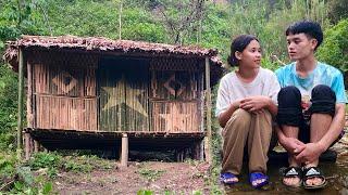 Making 2-Panel Main Door - Bamboo House Completed - Young Couple Building Cabin In The Forest