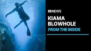 What's inside the Kiama Blowhole? Underwater photographer describes spectacular chamber | ABC News