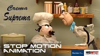 Stop Motion Animation "CREMA SUPREMA" Funny Short film by Ellenora Ventura & Sheridan College