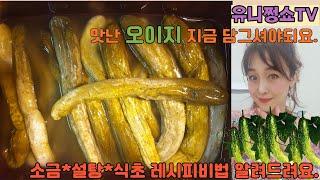 *급* 유니쩡이 알려드려요~5일이면 완성되는 오이지 담그는법(더 늦기전에 담그셔야되요~)