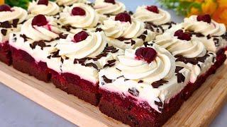 The BEST cherry cake I have ever eaten! HOW to make a Creamy cake that melts in your mouth.