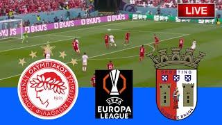 Olympiakos vs Braga | EUROPA LEAGUE 2024 | Football Live Match Today