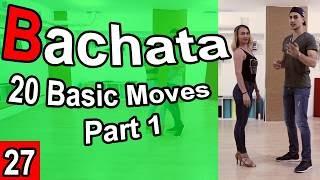 20 Bachata Basic Moves Part 1 (Beginner) | Bachata Tutorial #27 | by Marius&Elena