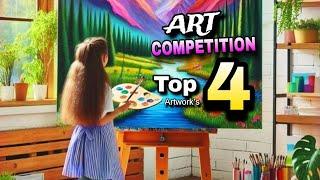 Top 4 Artwork's of art competition|art competition 2025|art competition||2025 art competition|