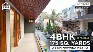 175 गज  का Independent 4 BHK Flat on 30 Ft. Wide Road only 0.5 Km From Metro Station | BRS SHOW S576