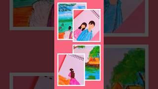 Acrylic Painting on MINI Canvas | STEP by STEP Drawing for Beginners | Satisfying Drawing #shorts