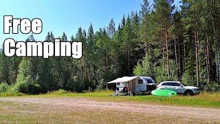 Free Camping With the Family in the Swedish woods