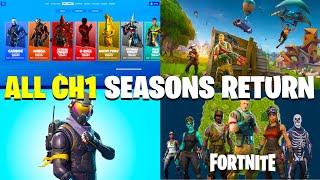 Fortnite Chapter 1 ALL SEASONS Returning! (Buy OLD Battle Pass Skins)