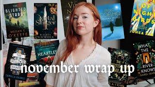 all the books i read and dnfed in november  booktok rant, metal slinger, blighted stars