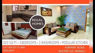 Luxury 3 BHK Flats near Airport Road, Regal Homes, @ 44.90 Lakh, Sector 123, Sunny Enclave, Mohali.