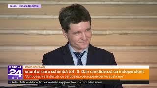 Nicușor Dan candidează la alegerile prezidențiale din 2025