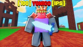 I Played With A *LVL 100 PLAYER* In Roblox Bedwars...