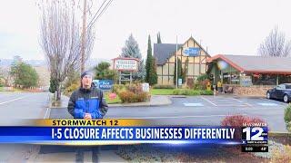 I-5 closure affects businesses differently