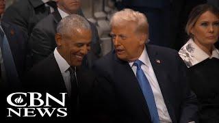 Strange Bedfellows: Trump and Obama Hit it Off at Carter Funeral