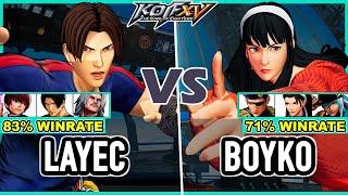 KOF XV  Layec (Rugal/Kim/O.Chris) vs Boyko (Heidern/Chizuru/Isla)