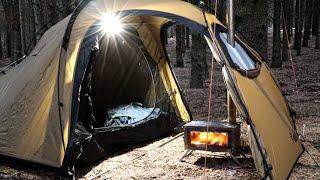 FOR ME ! .. This is The Best Hot Tent - Solo Camping Overnight